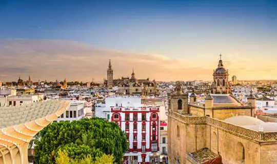 City scape, historical buildings, Spain