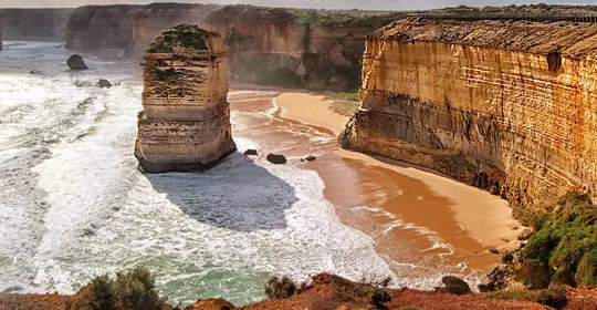 Waves crashing against the shore- Australia