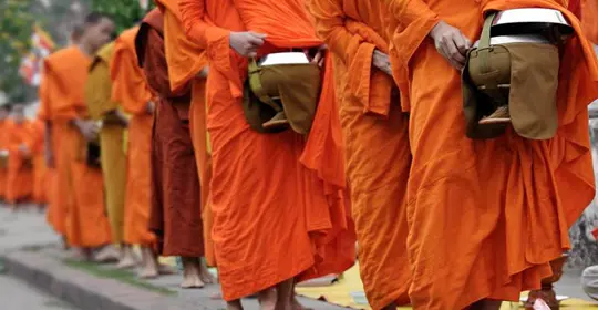 Buddhist Alms giving ceremony