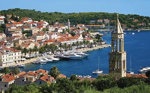 Houses by the coast in Hvar