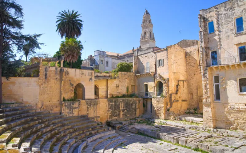 Roman theatre. Lecce. Puglia. Italy.