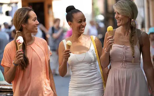 Group eating ice-cream