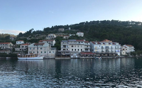 Houses along the sea in Šolta