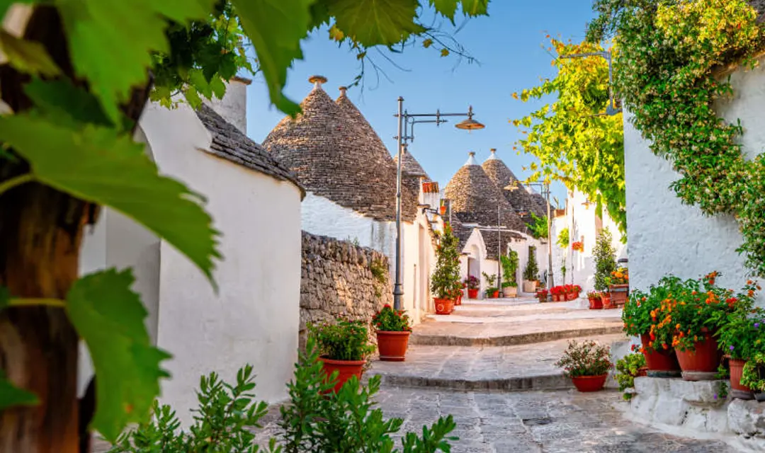 View of Alberobello, Puglia, Italy
