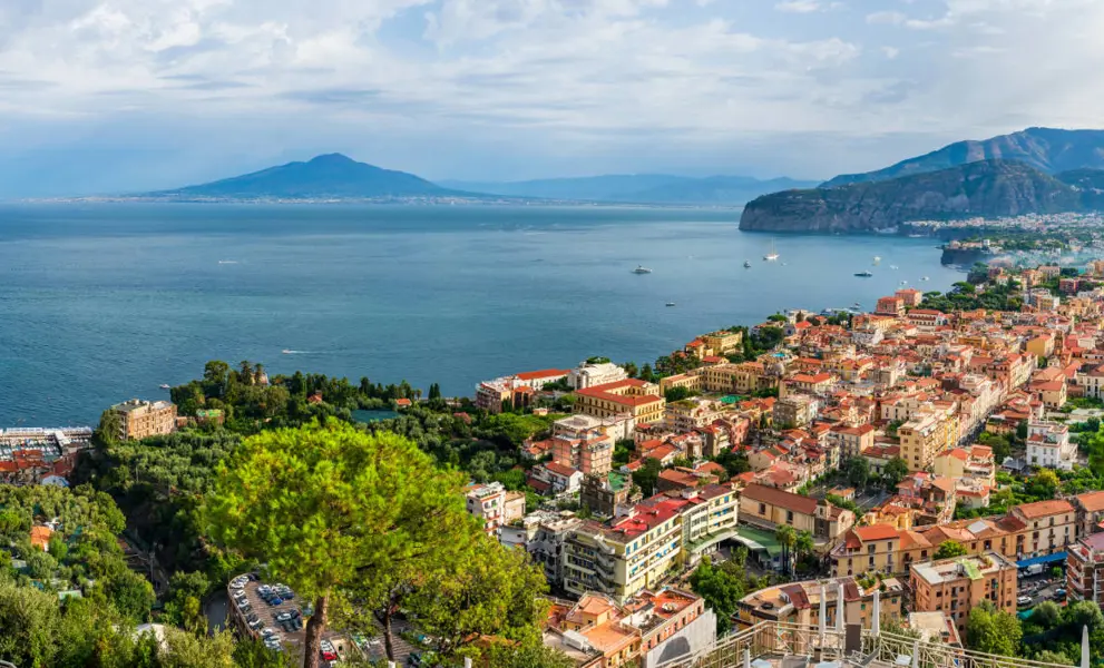An aerial view of the Italian coast - the best cities in Italy