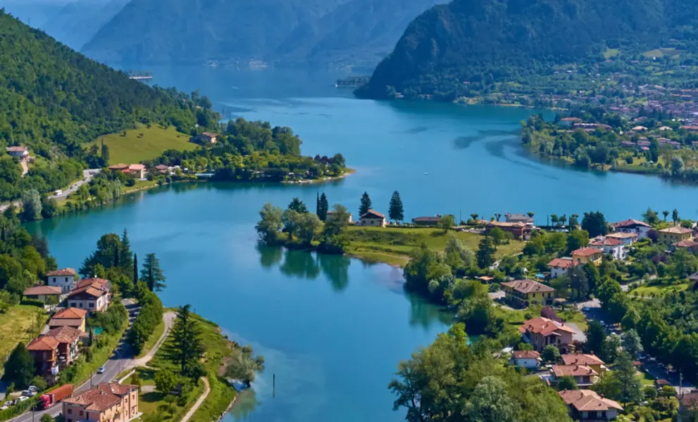 A stunning view of one of Lake Idro - included in our Italian Lakes Tours