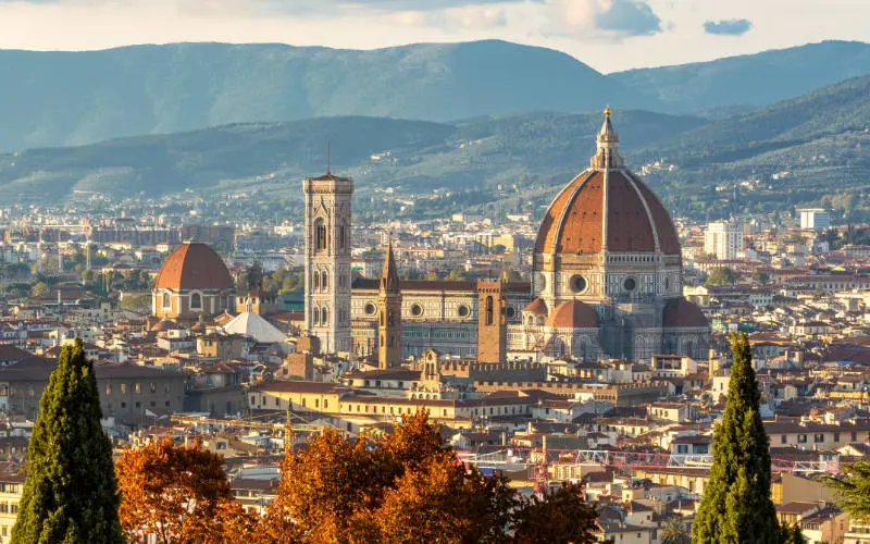 An aerial view of Florence's rooftops - the best cities in Italy